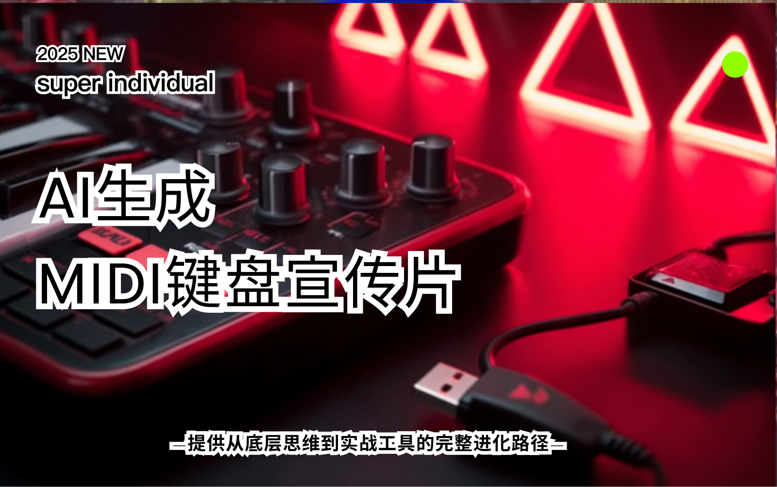 【品牌升级】 AI生成MIDI键盘宣传片