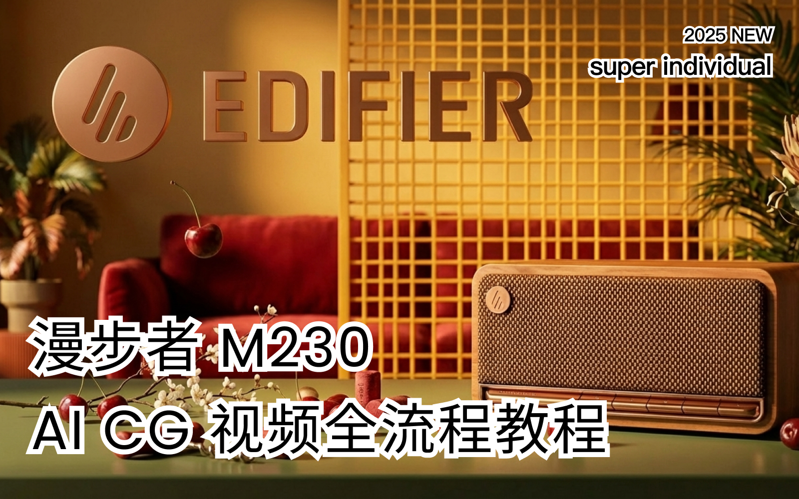 【品牌CG】商业级音箱 CG 视频教程，AI 工具组合实操指南