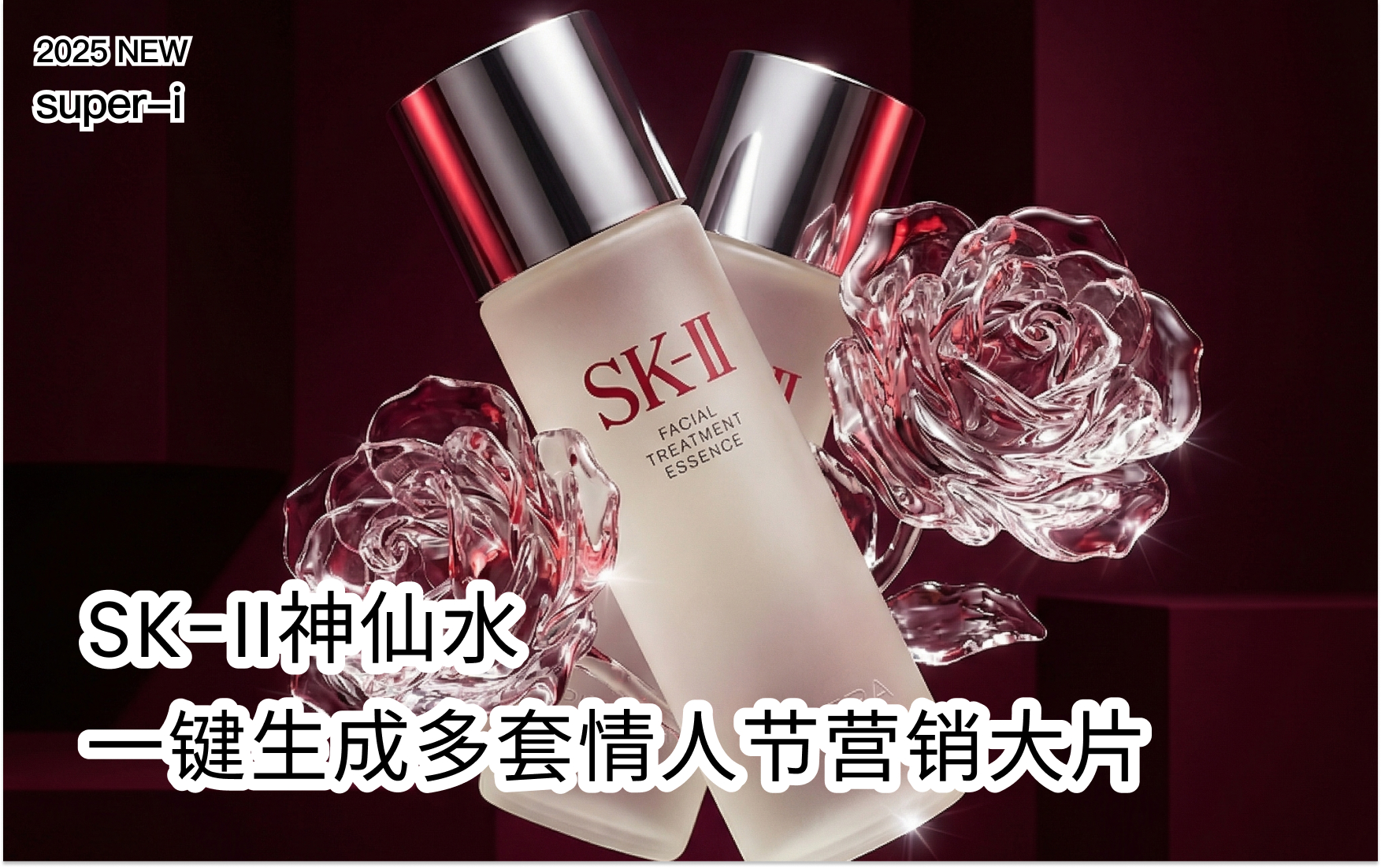 【电商美妆】一张图生成三套情人节营销大片
