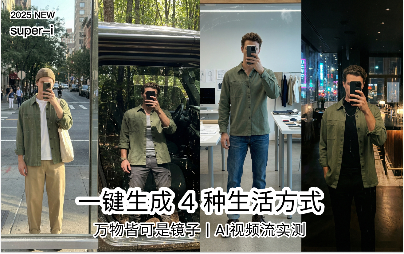 【电商服装】AI视频流拆解：一件单品如何自动裂变出4种爆款生活方式？
