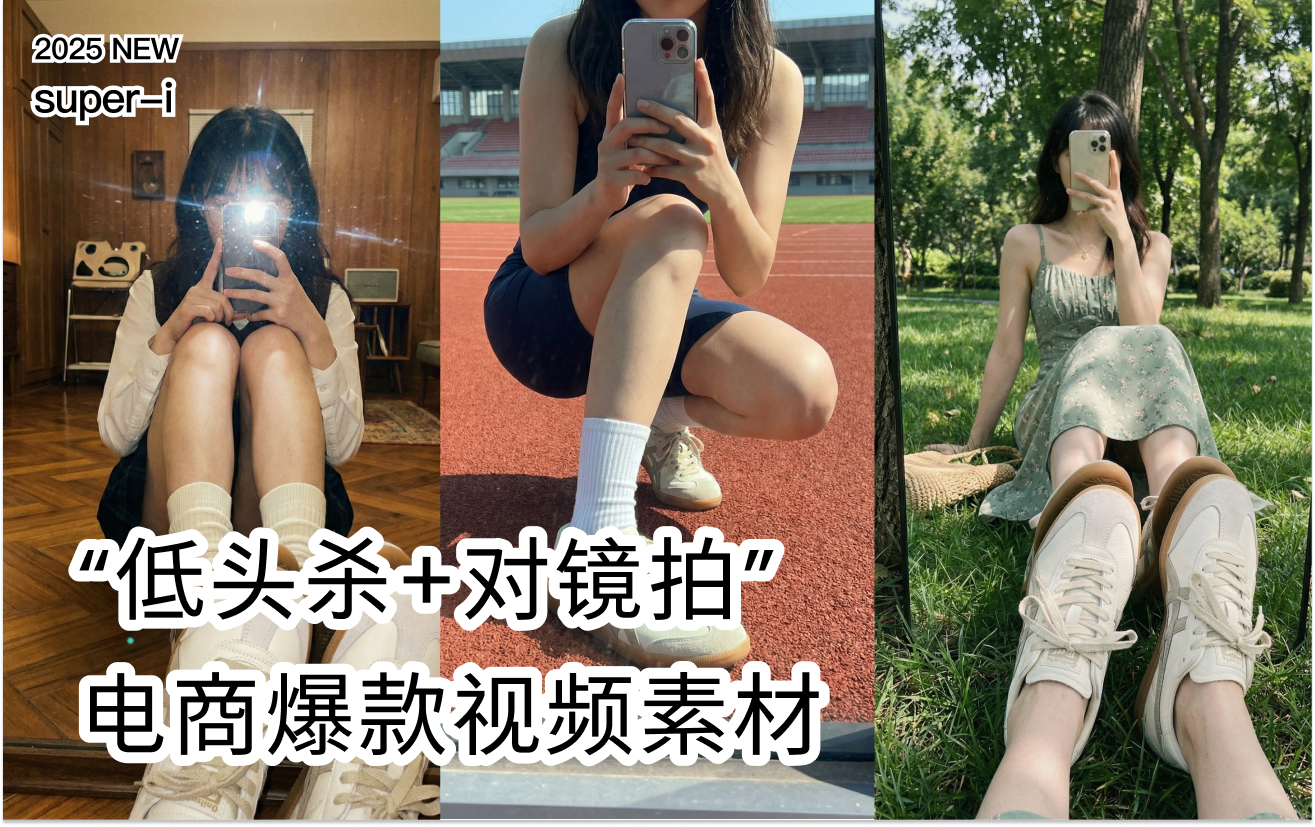 【电商服装】“低头杀+对镜拍” 电商爆款视频素材