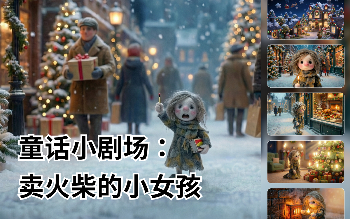 【影视制作】用AI工作流制作童话小剧场《卖火柴的小女孩》