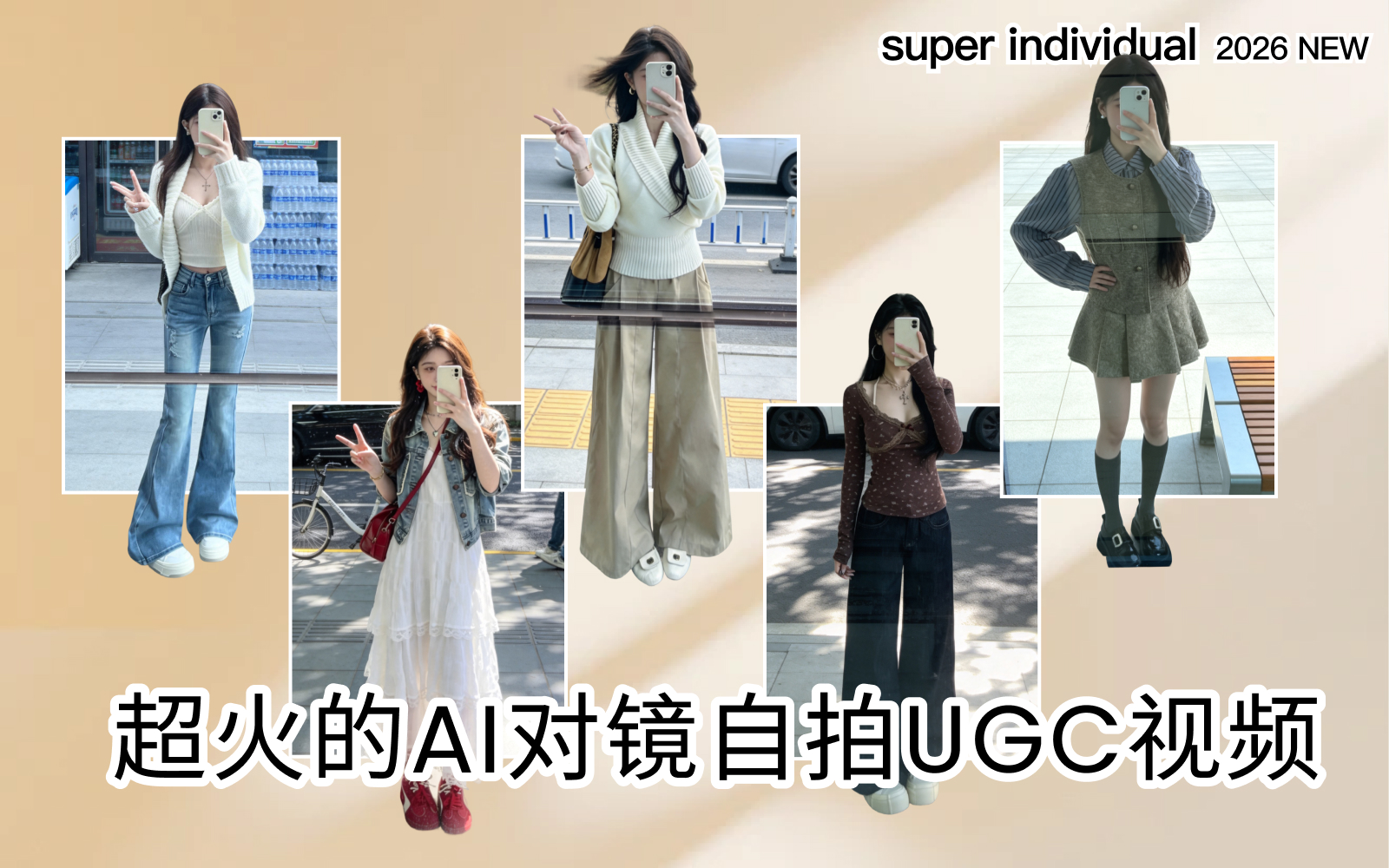 【电商服装】拒绝假人感！AI一键复刻爆款UGC对镜自拍视频