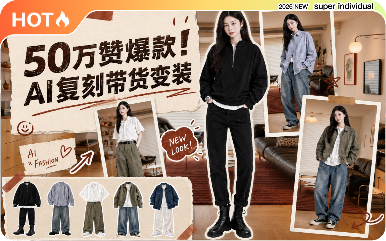 【服装电商】50万赞穿搭视频，如何用AI完整复刻？