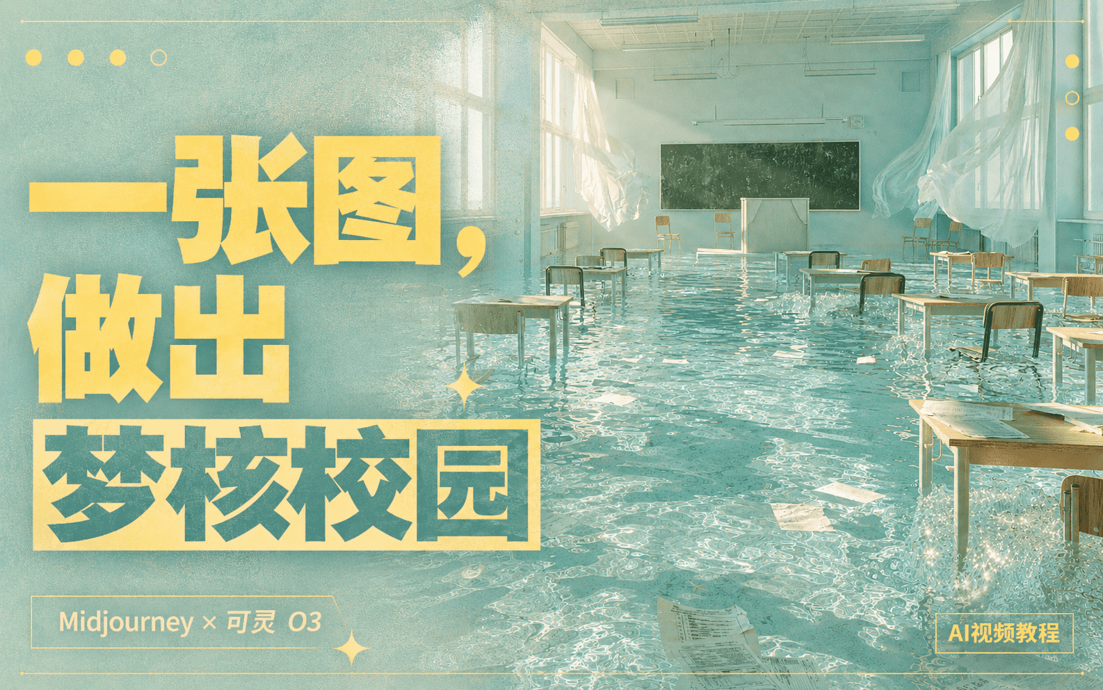 【提示词分享】一张图做出梦核校园：Midjourney × 可灵 O3 完整流程